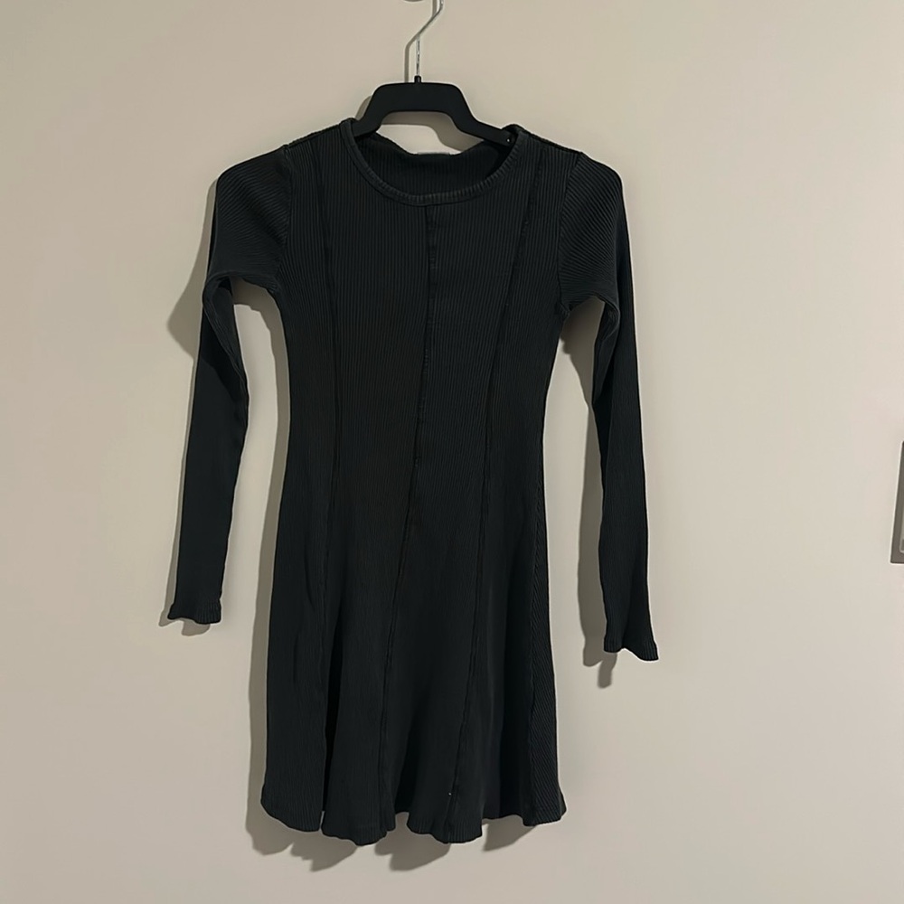 Zara Kids Ribbed Long Sleeve Dress